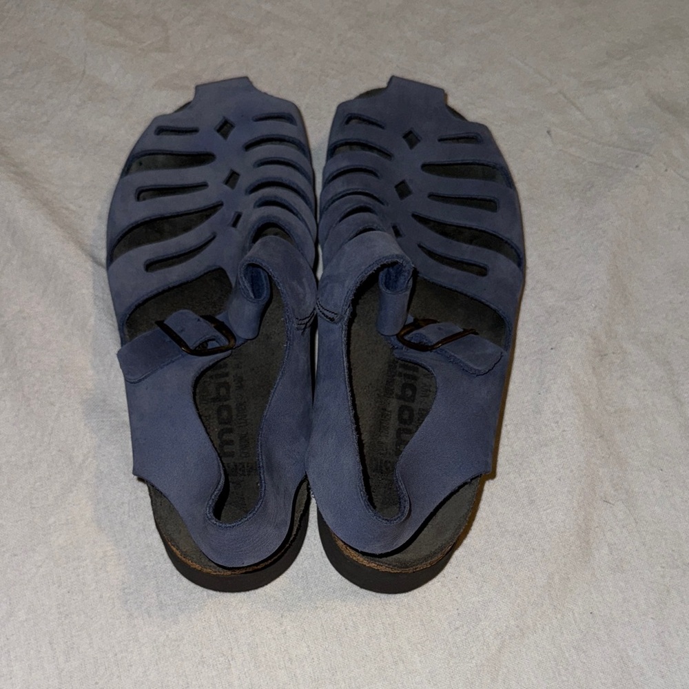 Mephisto Women's classic Hedina Sandal W back strap Light Blue Leather size 38 - Picture 9 of 9